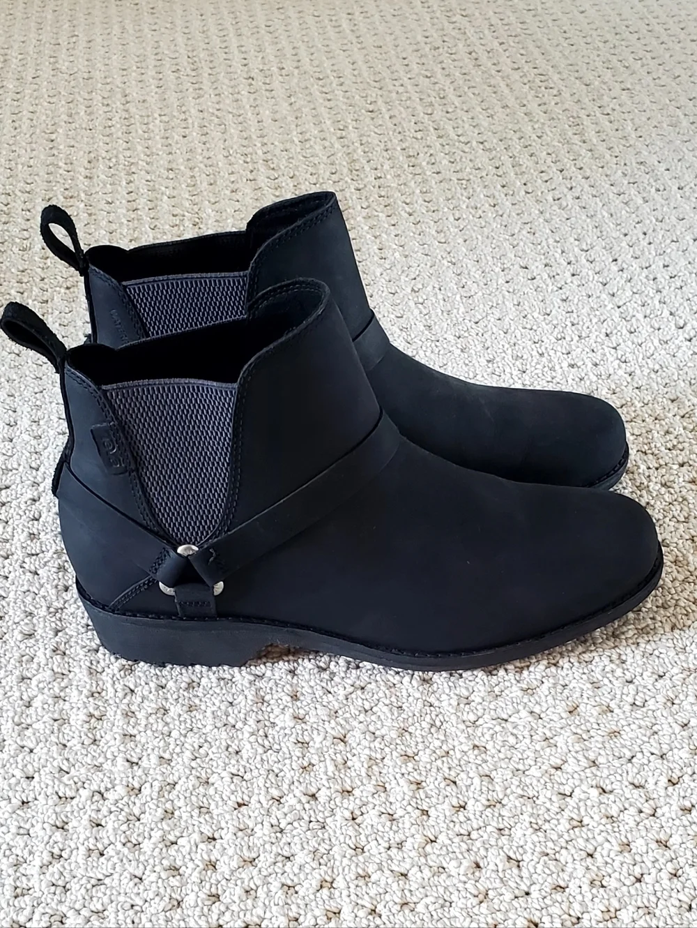 Teva Ellery Chelsea FG Waterproof Leather Ankle Boot, Black, Wm 9, NEW! - Picture 10 of 16